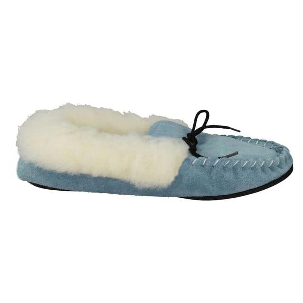 Spot On Ladies Spot On Slip On Slippers Real Suede Moccasin