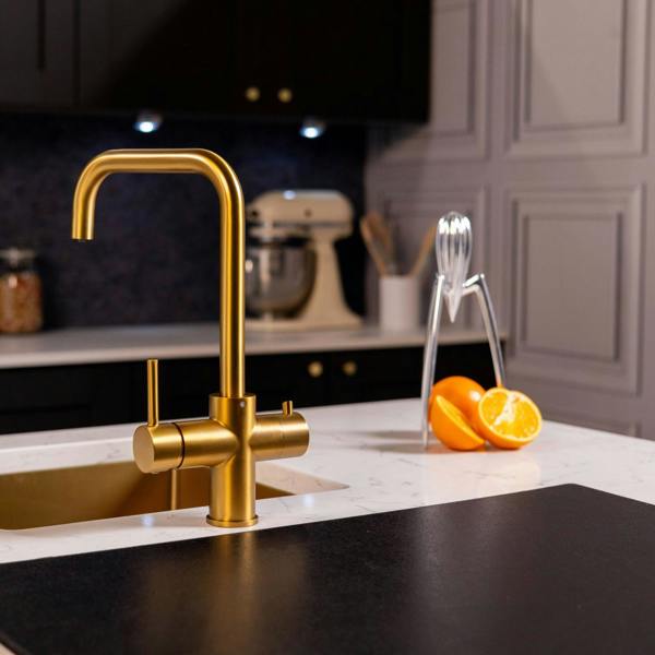 Flode tre | 3 in 1 Boiling Water Tap | Brushed Gold Finish