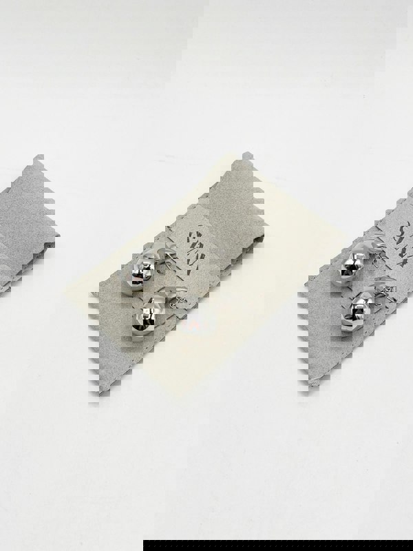 SVNX Chunky Droplet Earrings in Silver Colour