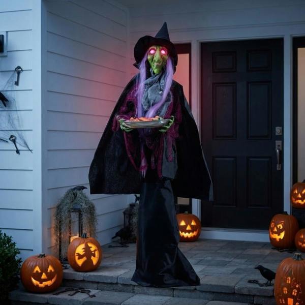 Garden Greatness 4ft Animated Spooky Witch Halloween Decoration