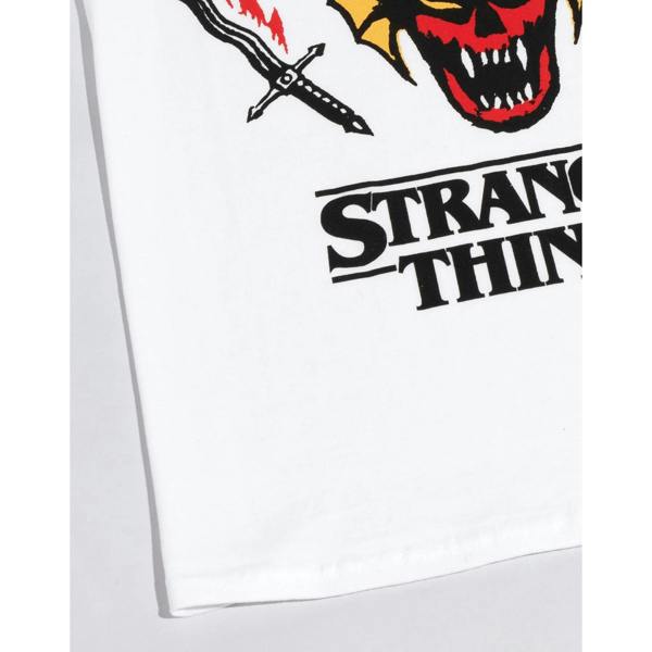 Stranger Things Unisex Adult Hellfire Club T-Shirt - White/Black - 