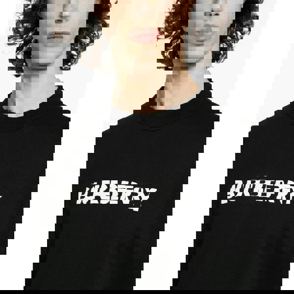 Burberry Logo Print Sweatshirt   in  Black