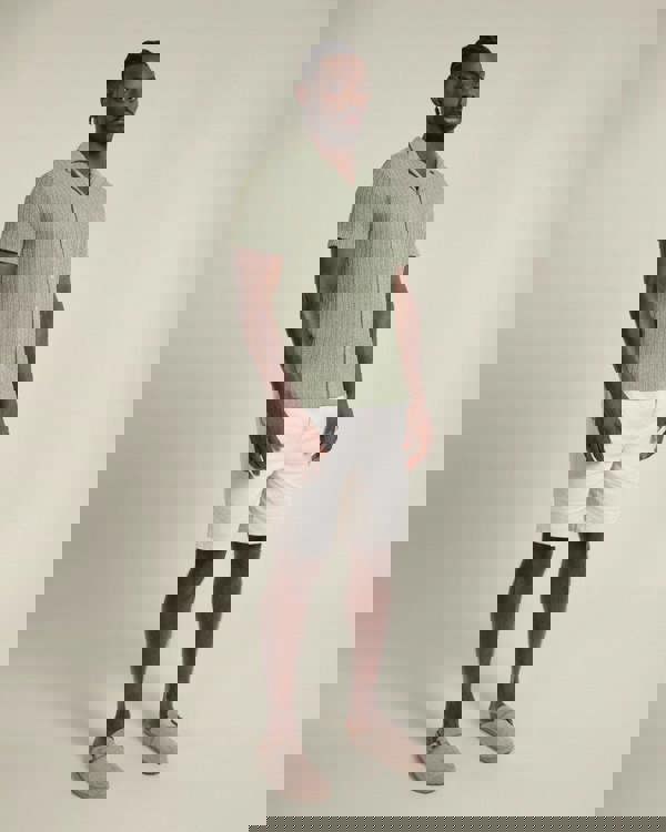 Larsson & Co Peder - Crochet Jacquard Short Sleeve Shirt