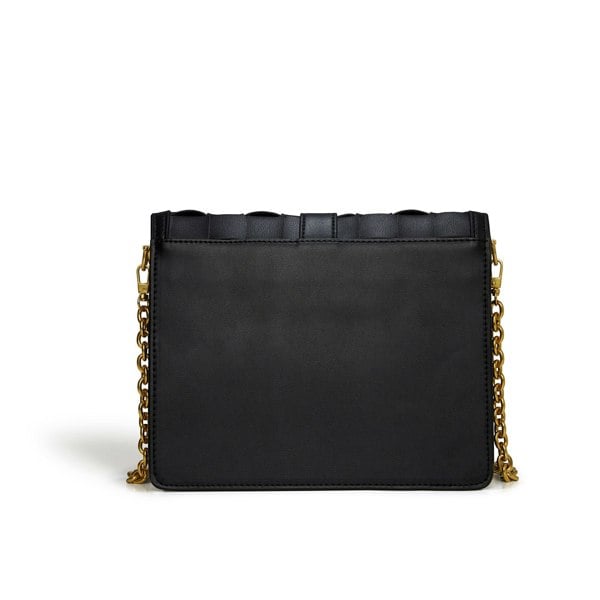 LaBante London Daisy Black Vegan Shoulder & Crossbody Bag