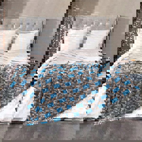 Cotton Throw, Turquoise