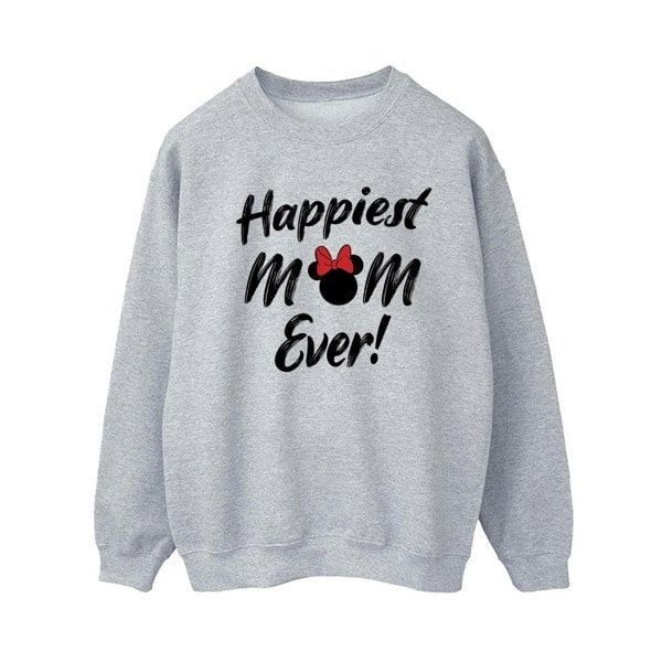 Disney Womens Minnie Mouse Happiest Mom Ever Sweatshirt - Sports Grey