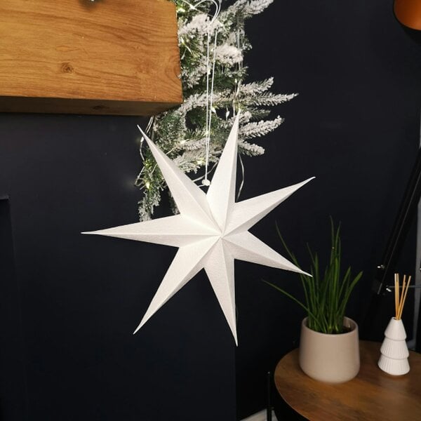 Samuel Alexander 38cm White Paper Foldable Star Christmas Decoration