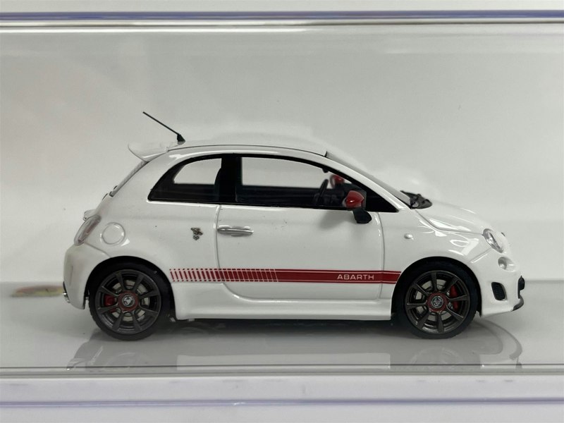 TSM Fiat Abarth 595 Gara White 1:43 Scale TSM 430616