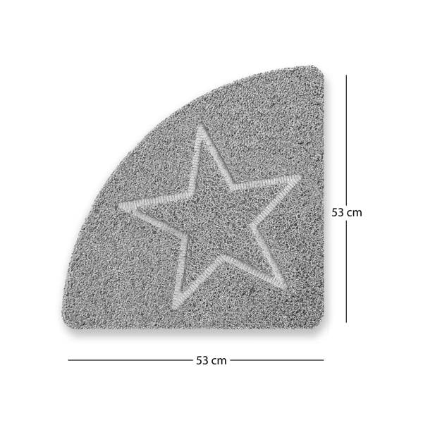 Nicoman Embossed Spaghetti Loofah Anti Slip Shower Mat - Star