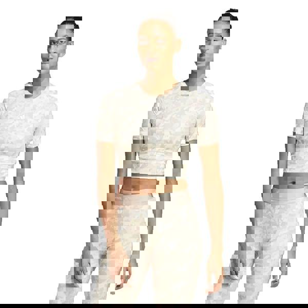 Adidas Womens/Ladies Camo All-Over Print Tight T-Shirt - Taupe - 