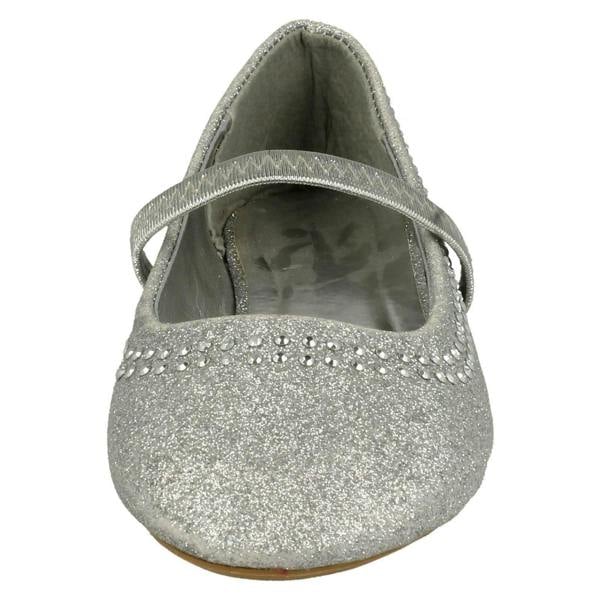 Spot On Girls Spot On Glitter Elasticated Strap Flats