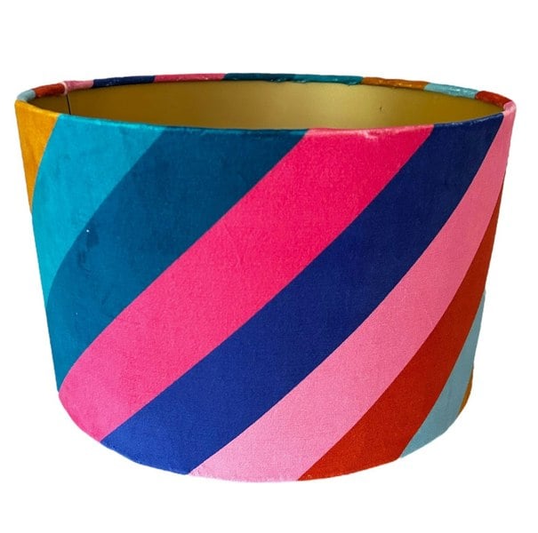 Lampshades By Hannah Bright Sherbet Stripe Velvet Lampshade