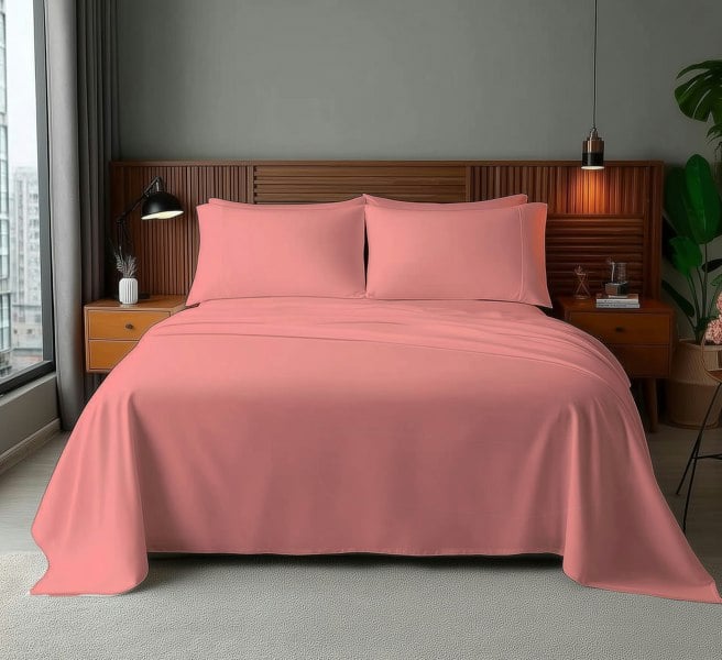 Snug City Microfibre Soft Touch Flat Sheet Plain Dyed Bed Linen