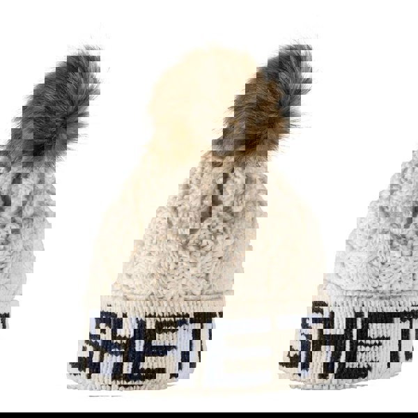 Aran Diamond Cable Shetland Pom Pom Hat Aran Diamond Cable Shetland Pom Pom Hat | Chunky Knit