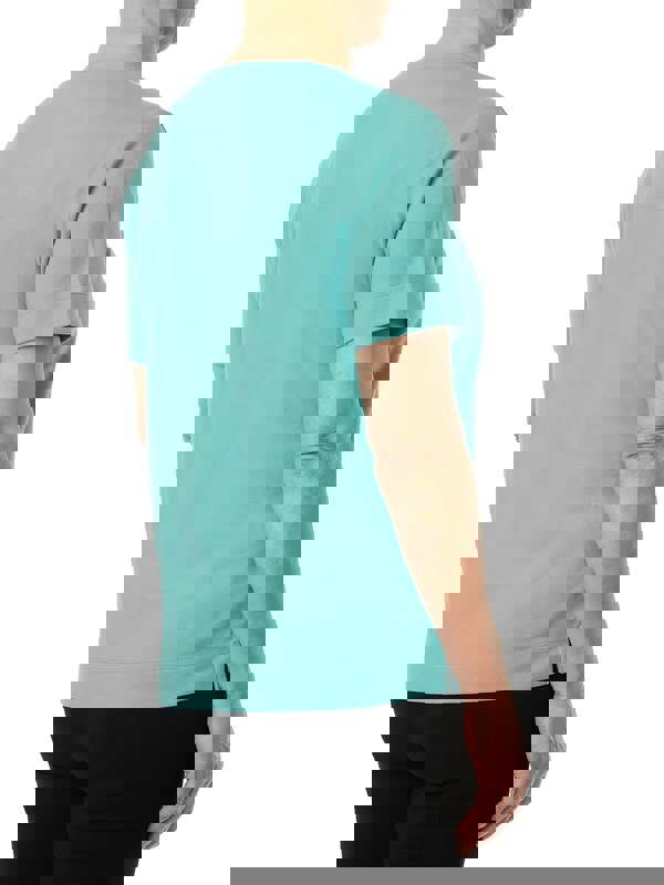 PennyPlain Diamante Sweetheart Neck Top - Turquoise