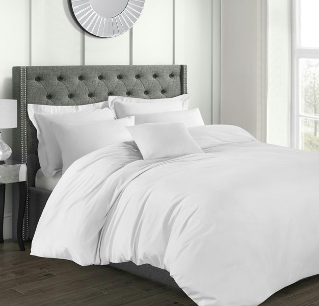 Sweet Dreams T200 Plain Percale Cotton Duvet Cover Set