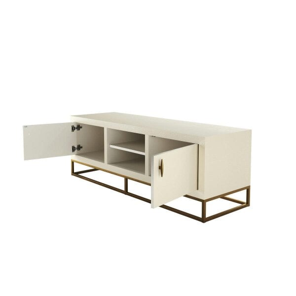 Wyld Haus Curitiba Cream Shagreen 2 Door TV Unit