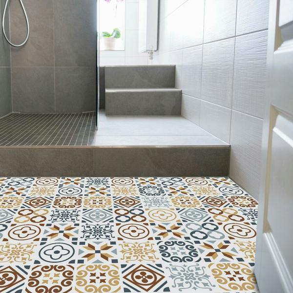 WALPLUS WFS6004 - Azulejo Tiles Floor Sticker 120cm x 60 cm