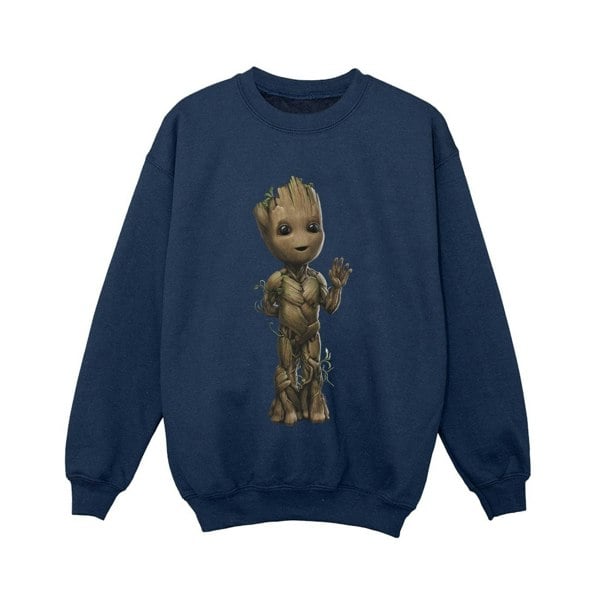 Marvel Boys I Am Groot Wave Pose Sweatshirt - Navy Blue