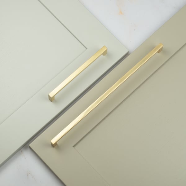 Handle & Home Satin Brass Square Handles