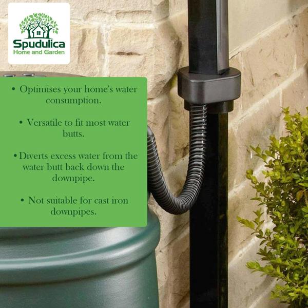 Spudulica Home & Garden Harcostar Rain Diverter Trap – Downpipe Rainwater Diverter for Water Butts