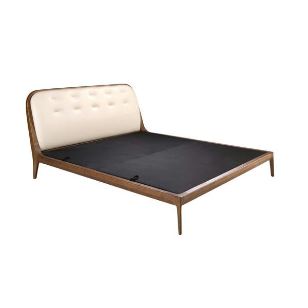 Angel Cerdá Bed in sand-coloured leatherette 7236