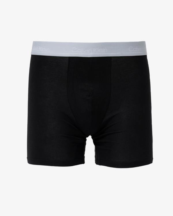 Calvin Klein 3 Pack Mens Boxer Briefs - Black Bodies W/ Poseidon Blue/Plein