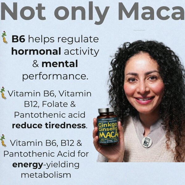 Dietapplements Maca, Korean Ginseng & Ginkgo Biloba Complex