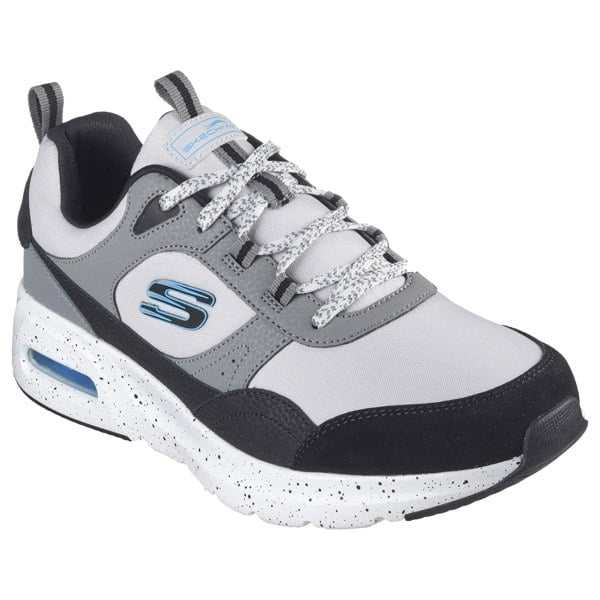 Skechers Mens Court Yatton Suede Skech-Air Trainers - Grey/Multicoloured