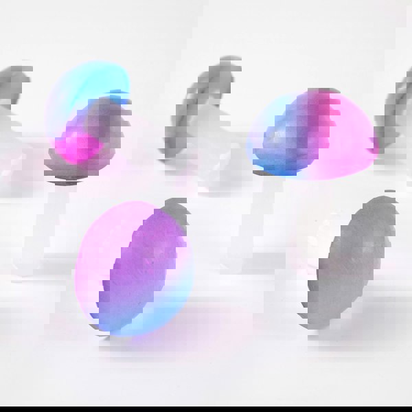 Myga Electroplated Selenite Mushroom (Green/Pink/Purple)