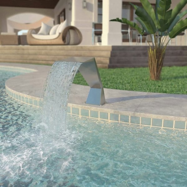 Berkfield Pool Fountain Stainless Steel 64x30x52 cm Silver