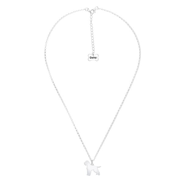 Mylee London Lagotto Romagnolo Silhouette Silver Necklace - Personalised