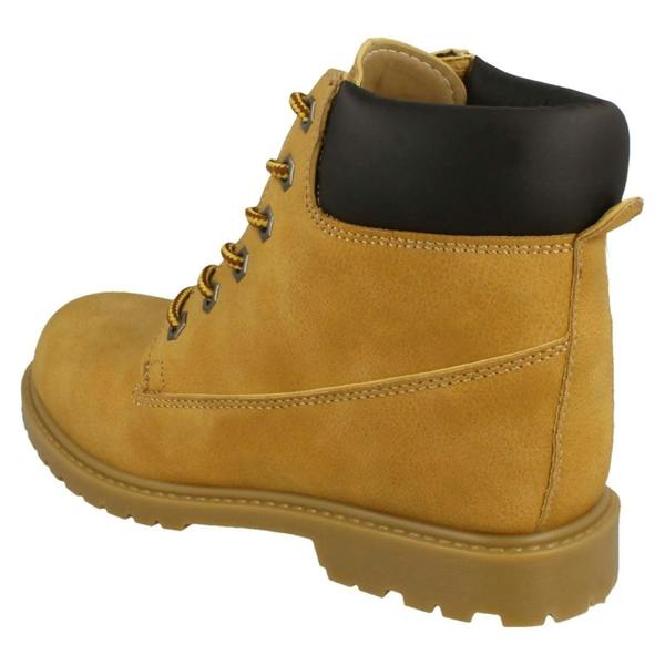 Spot On Ladies Spot On Military Combat Ankle Boots