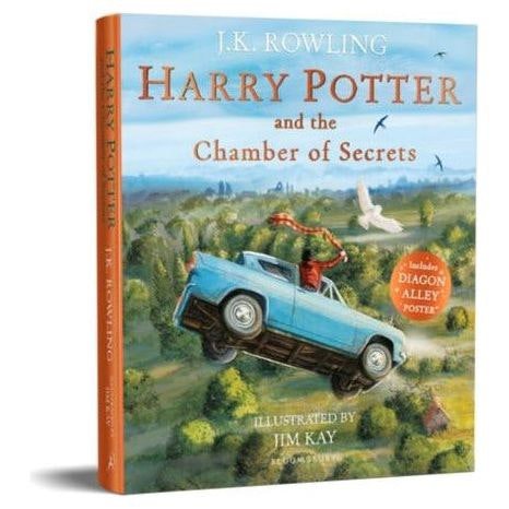 Harry Potter Illustrated 4 Books PAPERBACK (Harry Potter and The Chamber of Secrets, The Philosophers Stone, The Prisoner of Azkaban, Goblet of Fire)