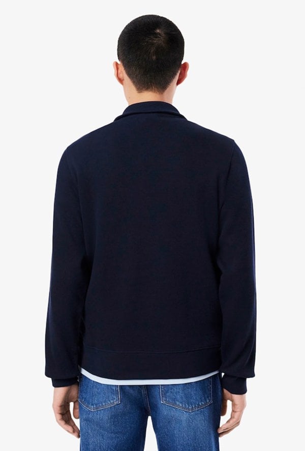 Lacoste Men's Zip-Up High Neck Interlock Sweatshirt