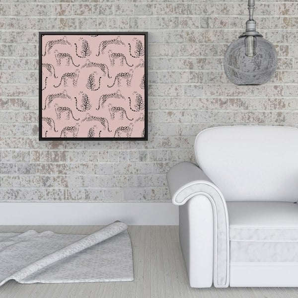 Warren Reed Abstract Leopard Pattern Framed Canvas