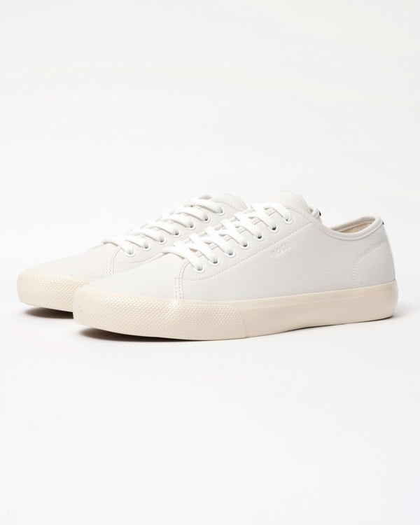 BOSS Orange Aiden Tenn Mens Low Top Trainers in Grained Faux Leather - Natural 102