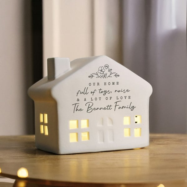 Personalised Memento Company Personalised Floral LED House