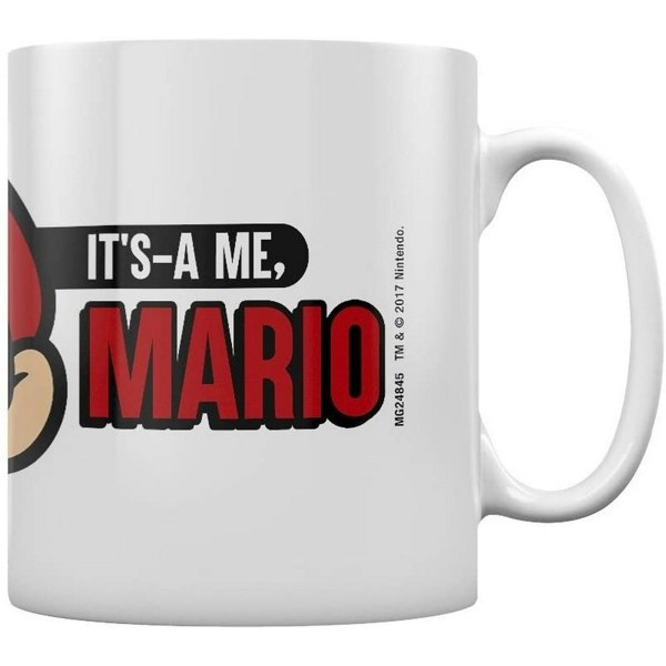 Super Mario It´s A Me Mario Mug - White/Black/Red