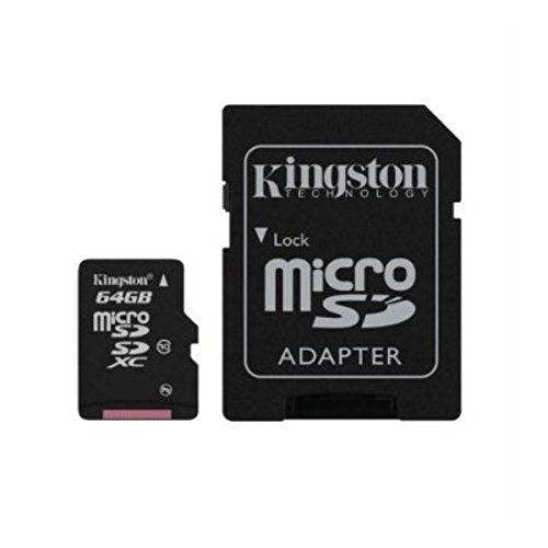 Acce2S - Class 10 64GB Memory Card for Samsung Galaxy J3 2016 MicroSD HC + Built-In SD Adapter