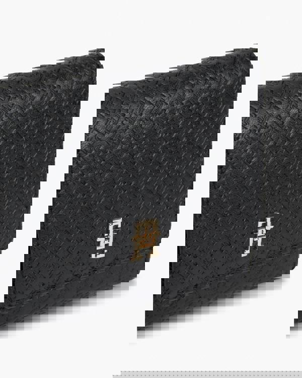 Tommy Hilfiger TH Icon Mono Womens Trifold Wallet - Black