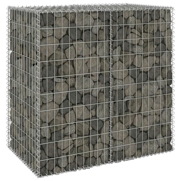 Berkfield Gabion Wall with Covers Galvanised Steel 100x60x100 cm