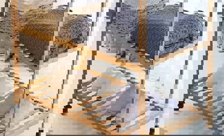 Modcraft Wooden Clothes Rail Rack – Heavy Duty Garment Hanging Stand with Shelves Open Wardrobe