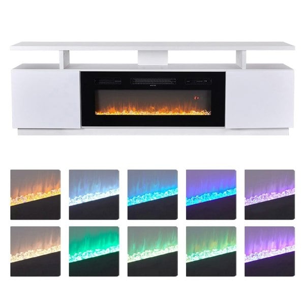 Elegant and Functional Electric Fireplace TV Stand with Modern Features Living and Home 