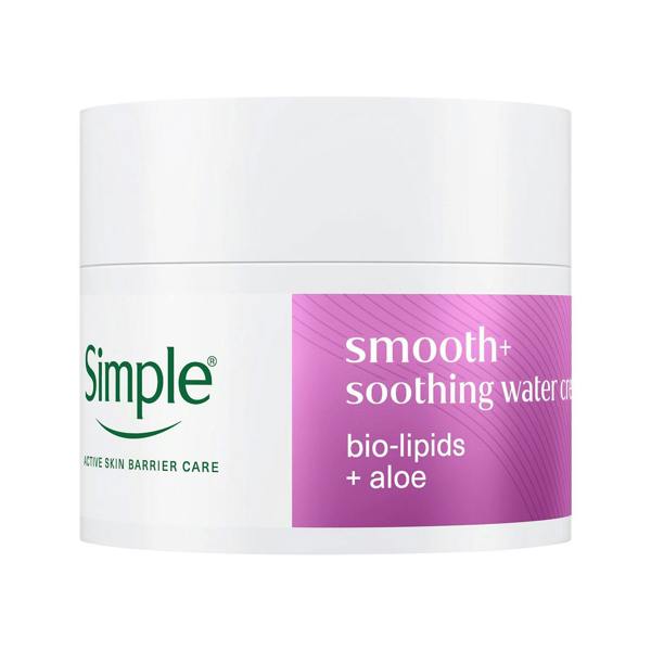 Simple Smooth+ Soothing Water Cream Face Moisturiser Hydrating Care 50ml, 3 Pack