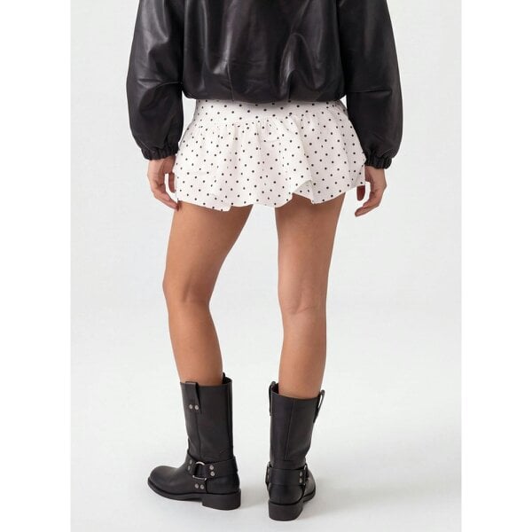 Pink Vanilla Polka Dot Puff Ball Skirt