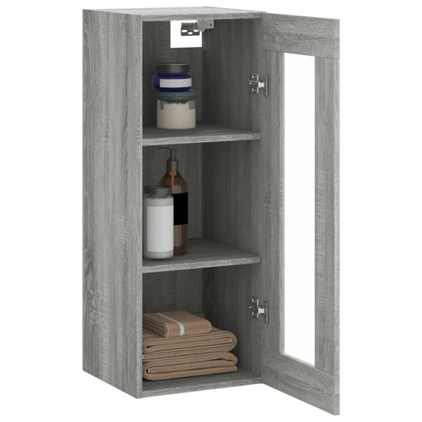 Berkfield Wall Mounted Cabinet Grey Sonoma 34.5x34x90 cm
