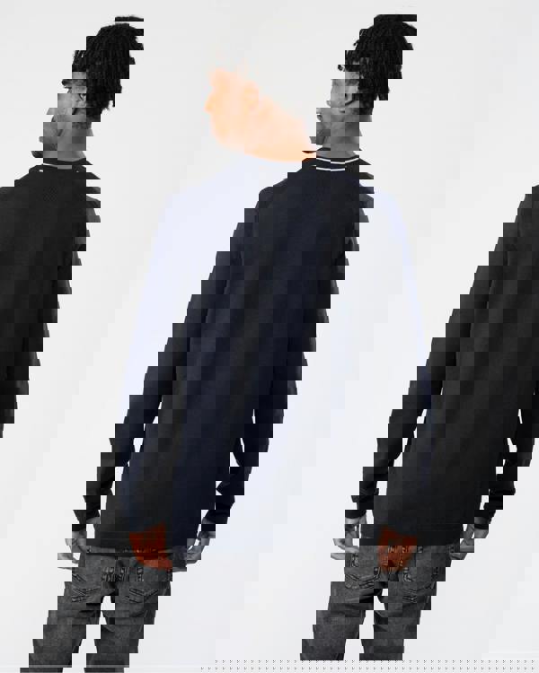 BOSS Green Ever-X Crew Neck Mens Jumper - Dark Blue 402 - CHO - Designer Mens Jumpers