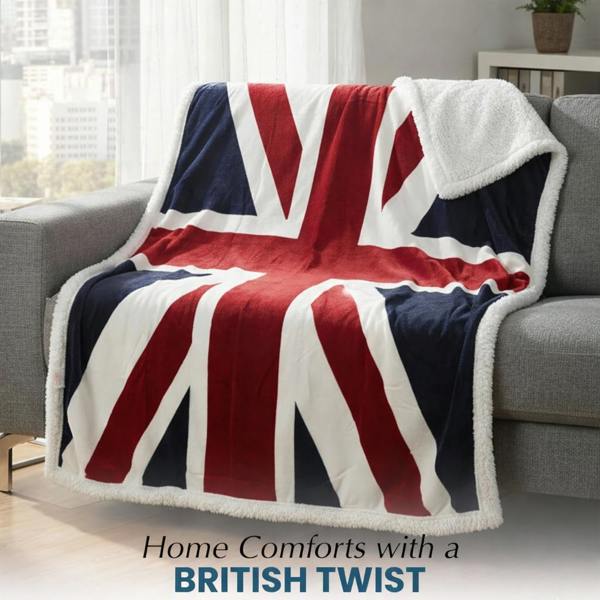 Union Jack Fleece Blanket - Red, White & Blue