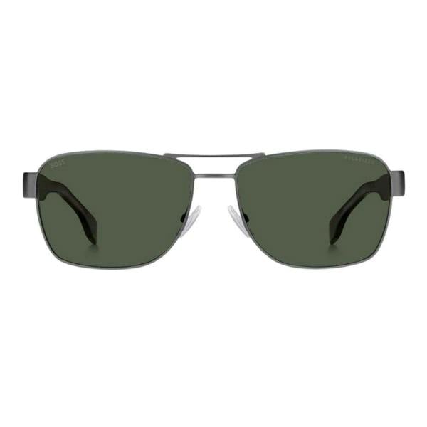 Hugo Boss Unisex Adult Matte Sunglasses - Dark Ruthenium/Havana/Green - 
